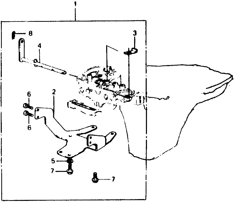 BF75 BF75B remote control bracket exploded parts diagram with numbered part references