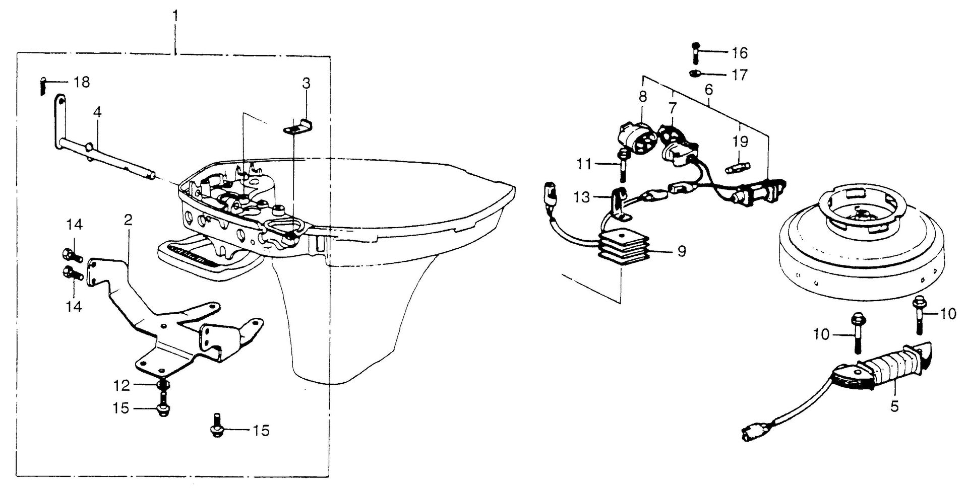 BF75 BF75 remote control exploded parts diagram with numbered part references