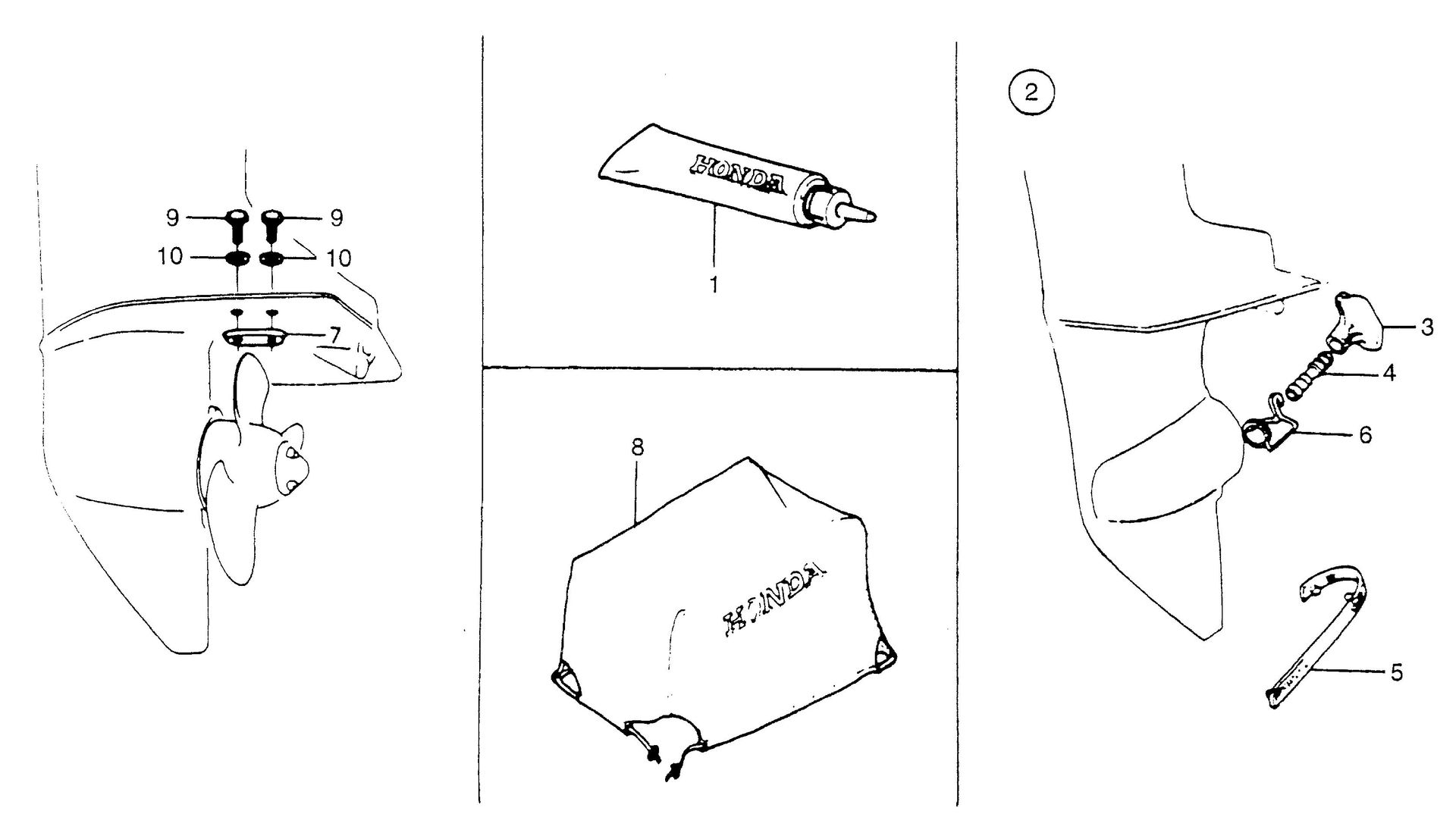 BF75 BF75 water mouth - body cover exploded parts diagram with numbered part references
