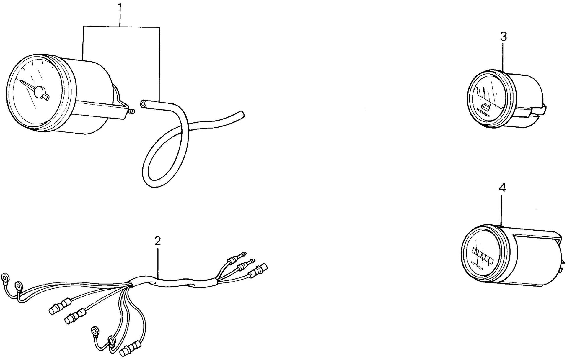 BF40 BF40AX speedometer kit exploded parts diagram with numbered part references