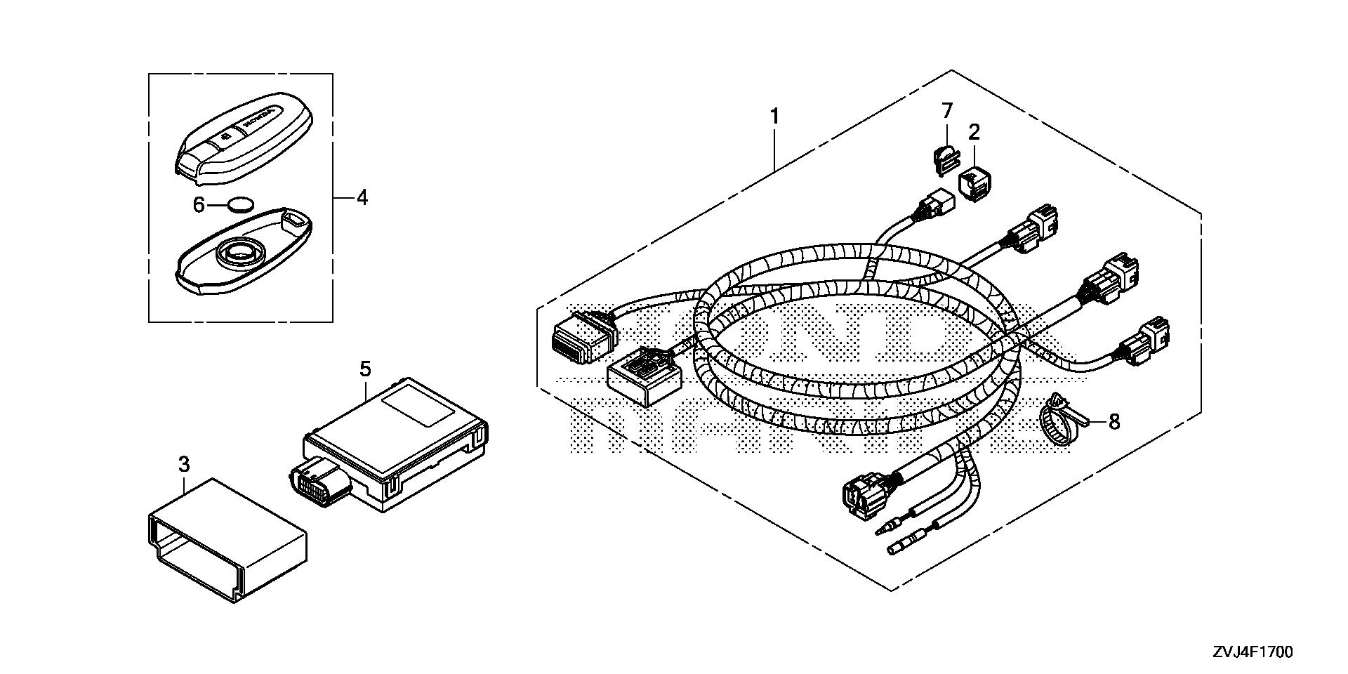 BF250 BF250D smart unit exploded parts diagram with numbered part references