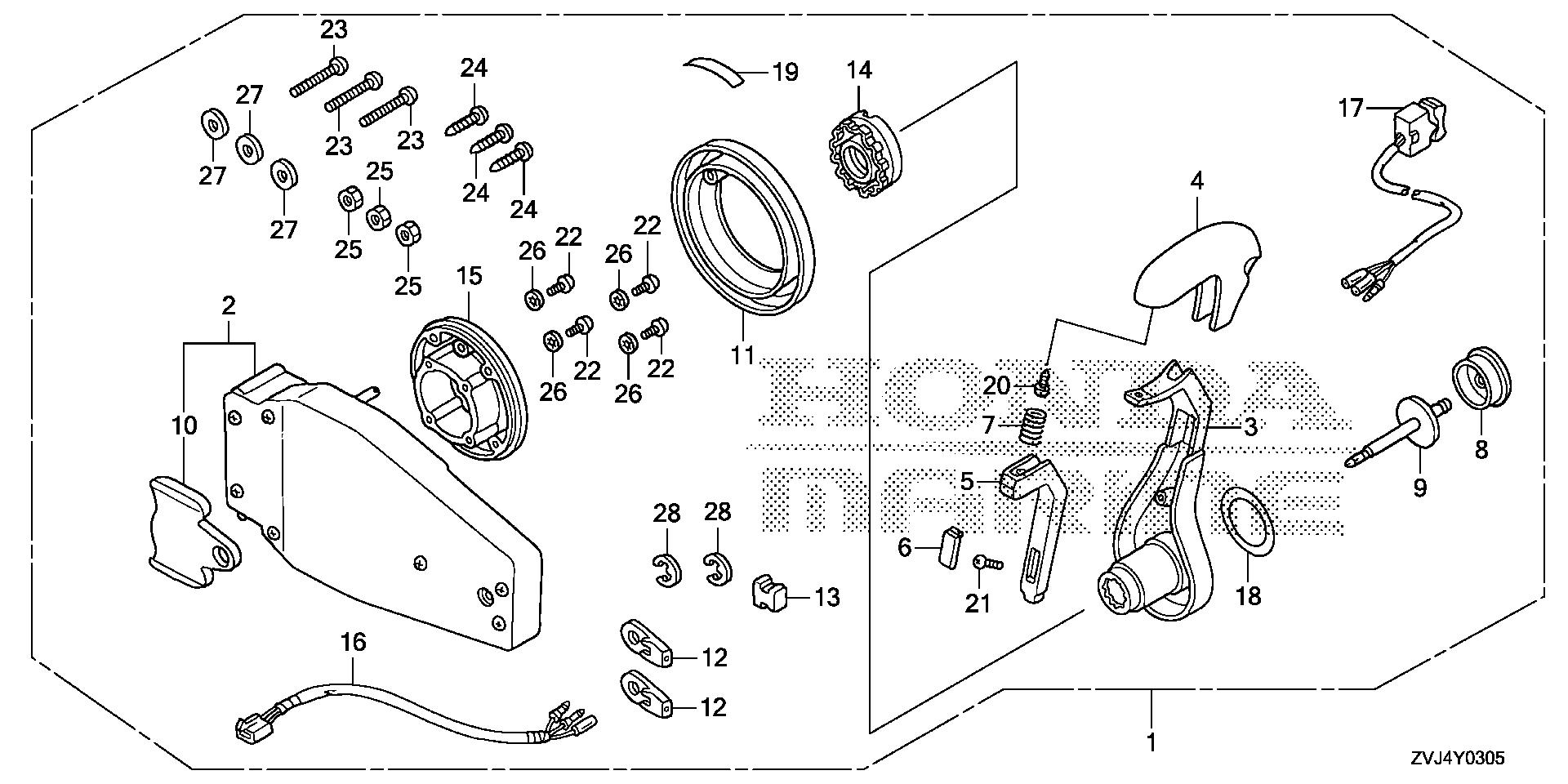 BF225 BF225DK1 remote control (flush    mount type) (l.) (mech) exploded parts diagram with numbered part references