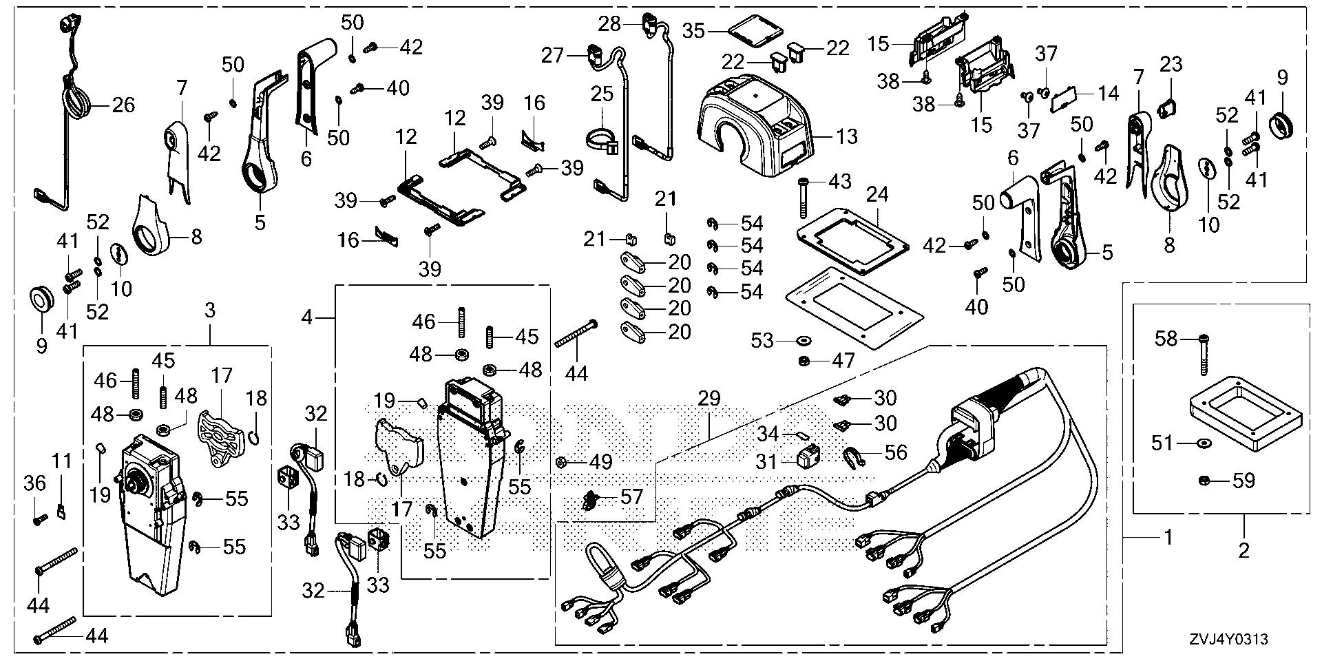 BF225 BF225DK1 remote control (top mount dual type) (nhk mec) exploded parts diagram with numbered part references