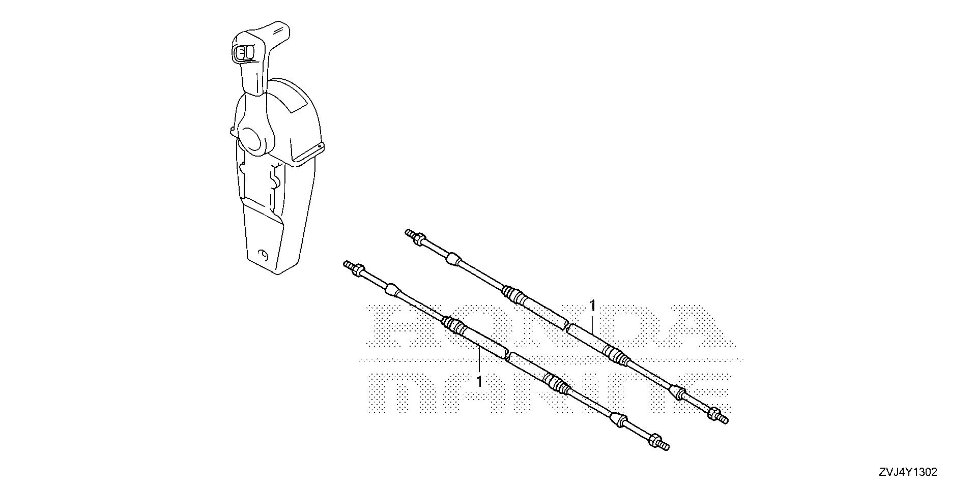 BF225 BF225DK1 cable (single) (nhk mec) exploded parts diagram with numbered part references