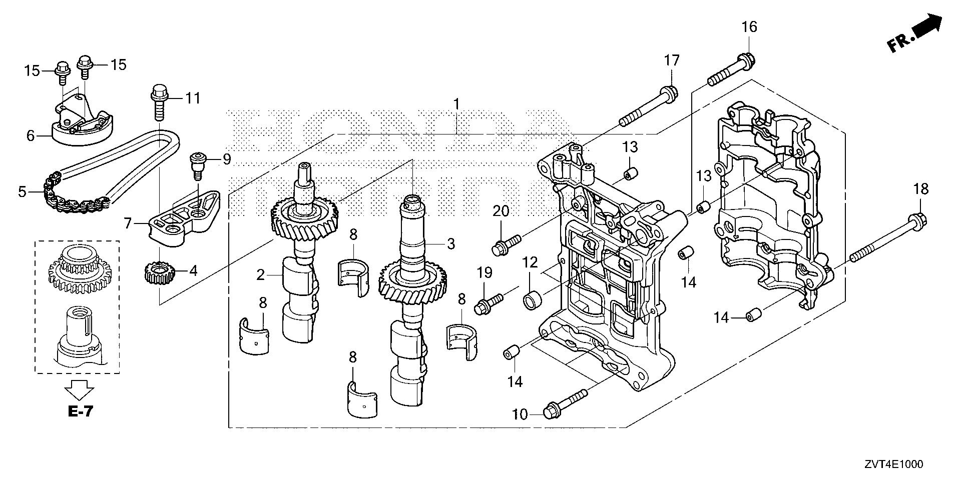 BF140 BF140A balancer shaft exploded parts diagram with numbered part references