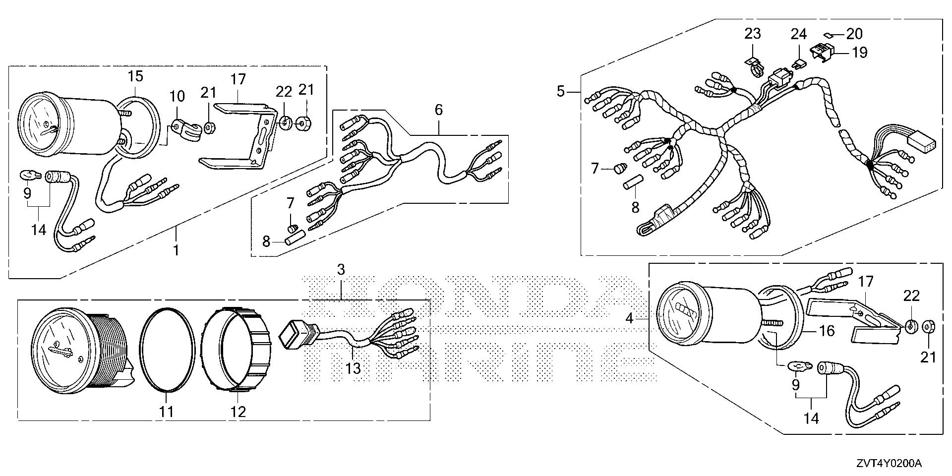 BF140 BF140A meter exploded parts diagram with numbered part references