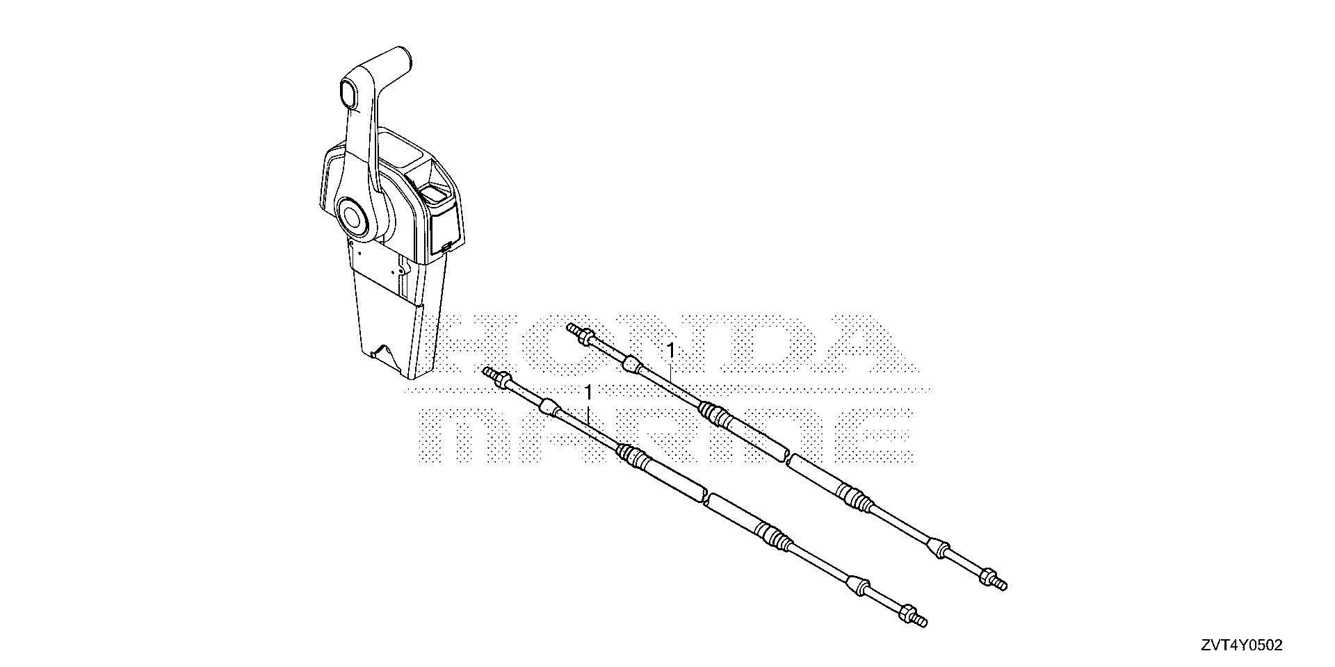 BF140 BF140A cable (single) (nhk mec) exploded parts diagram with numbered part references
