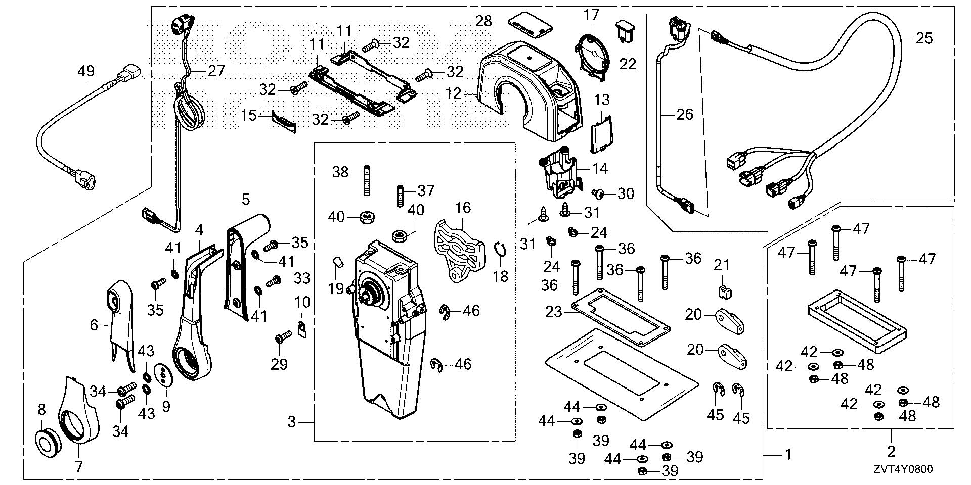 BF140 BF140A remote control (top mount single type) (nhk mec) exploded parts diagram with numbered part references