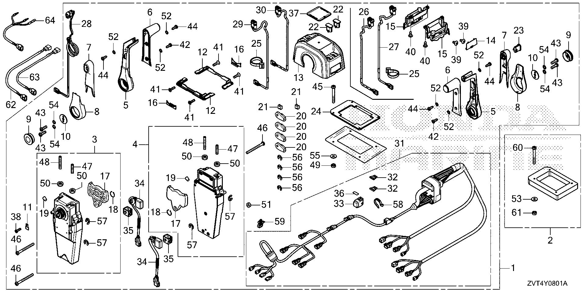 BF140 BF140A remote control (top mount dual type) (nhk mec) exploded parts diagram with numbered part references