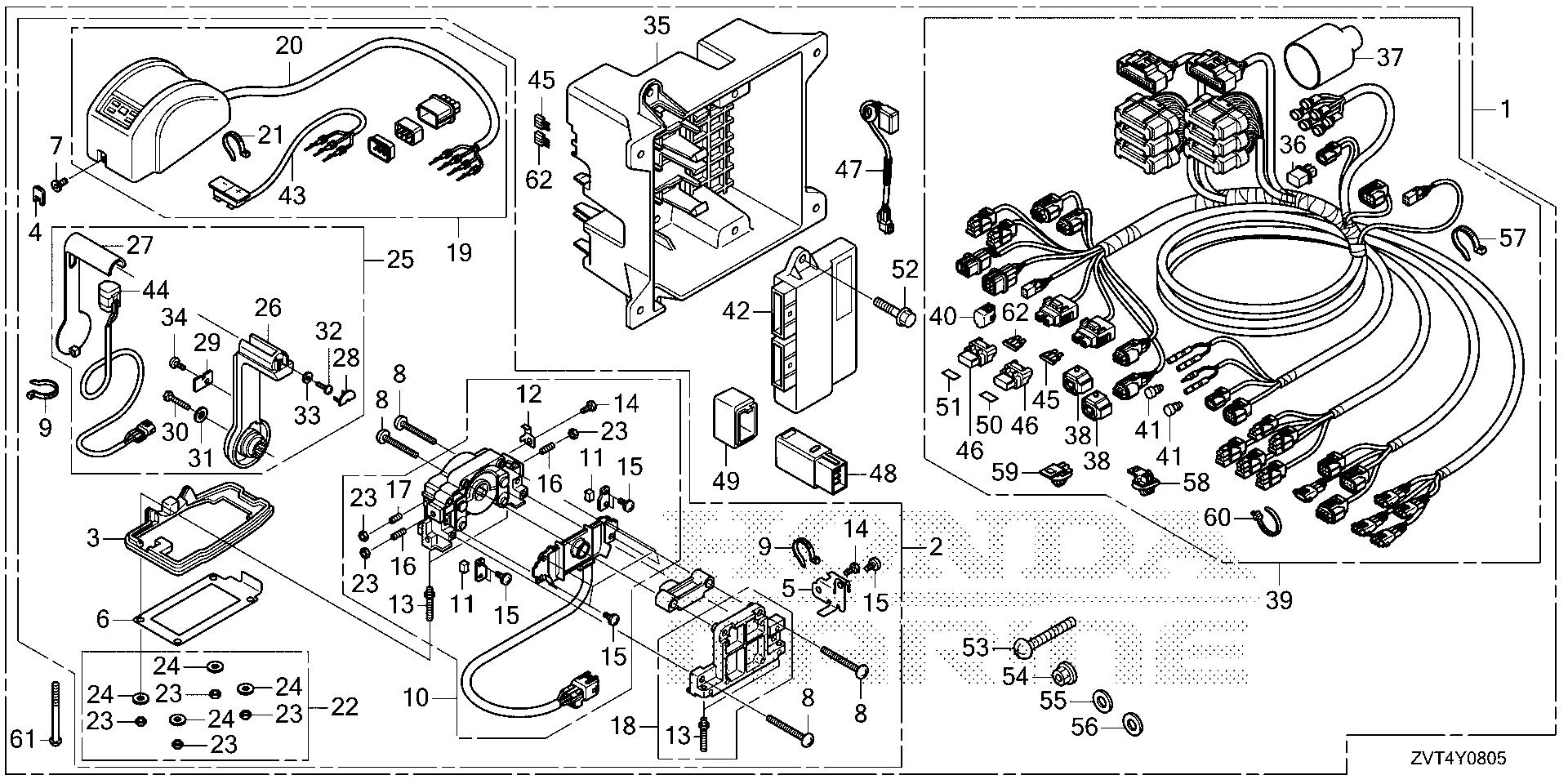 BF140 BF140A remote control (top mount single type) (main)     (dbw) exploded parts diagram with numbered part references