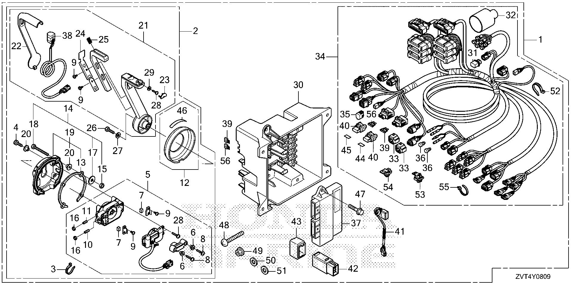 BF140 BF140A remote control (flush    mount type) (main) (dbw) exploded parts diagram with numbered part references