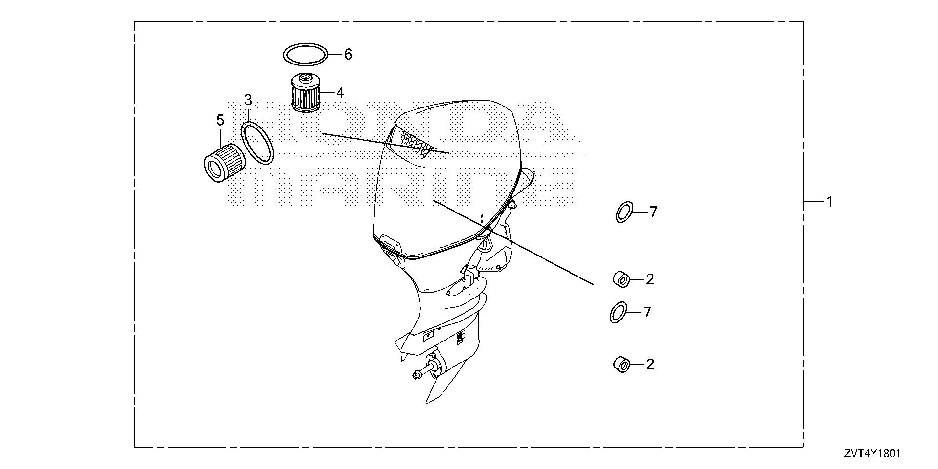 BF140 BF140A maintenance kit (400) exploded parts diagram with numbered part references