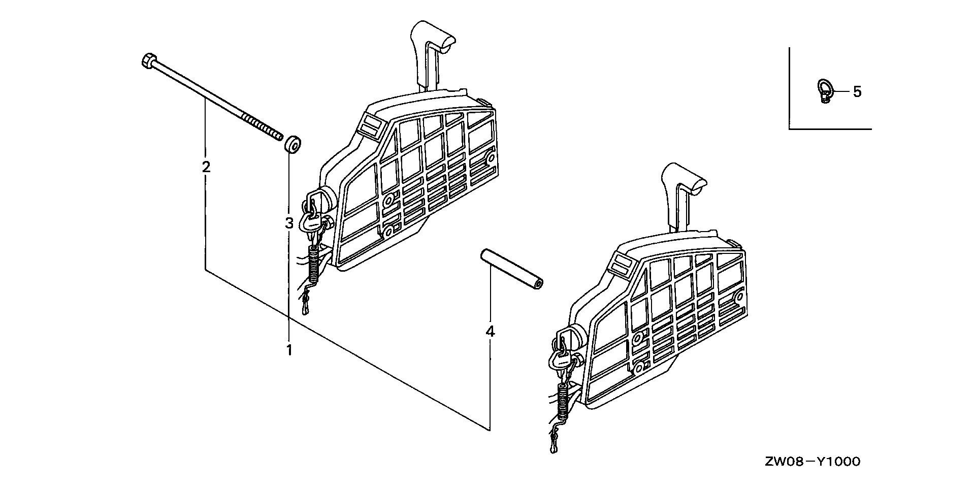 BF90 BF90A2 bolt kit exploded parts diagram with numbered part references