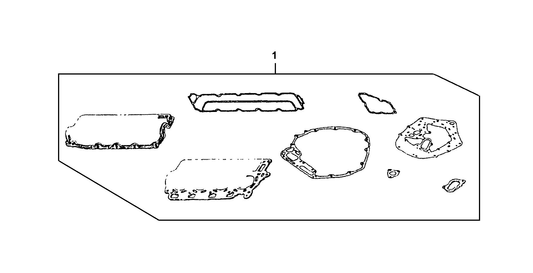 BF130 BF130A1 gasket kit (short block & head assy.) exploded parts diagram with numbered part references