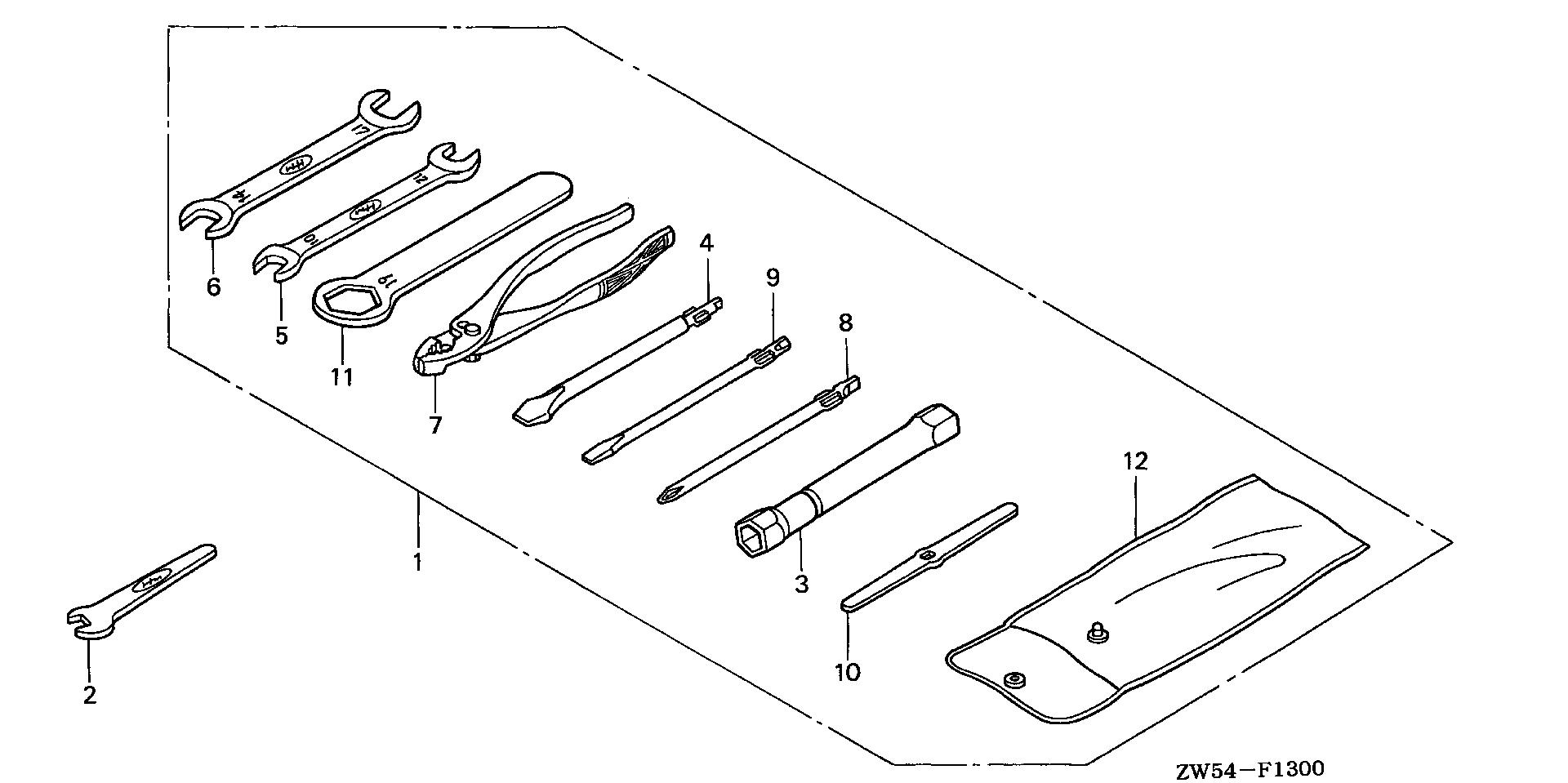 BF130 BF130A1 tools exploded parts diagram with numbered part references