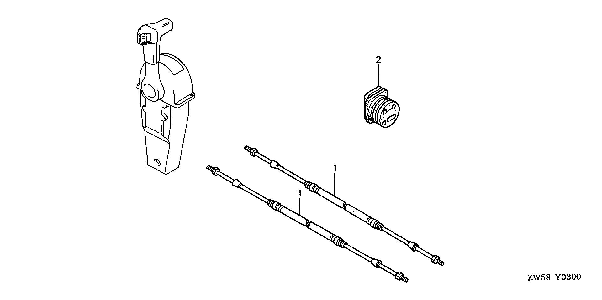 BF115 BF115A3 cable (single) exploded parts diagram with numbered part references