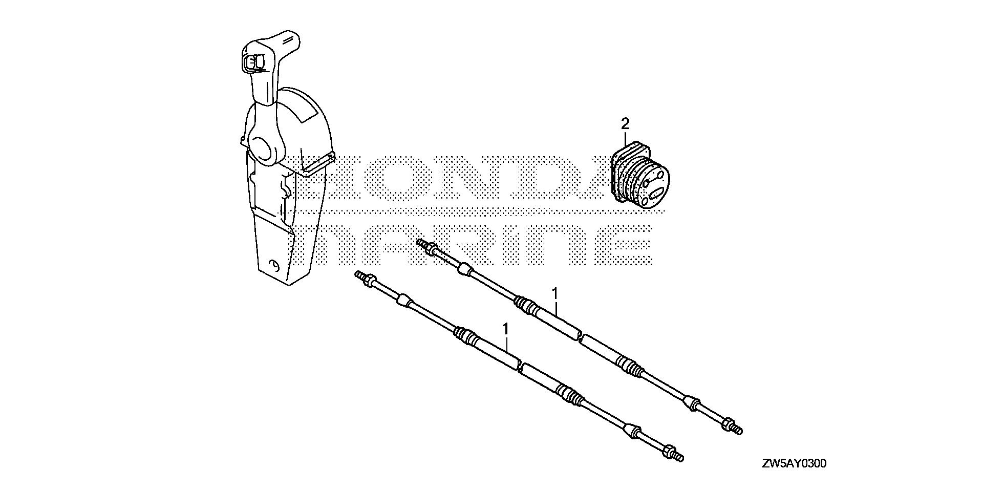 BF115 BF115AK0 cable (single) exploded parts diagram with numbered part references