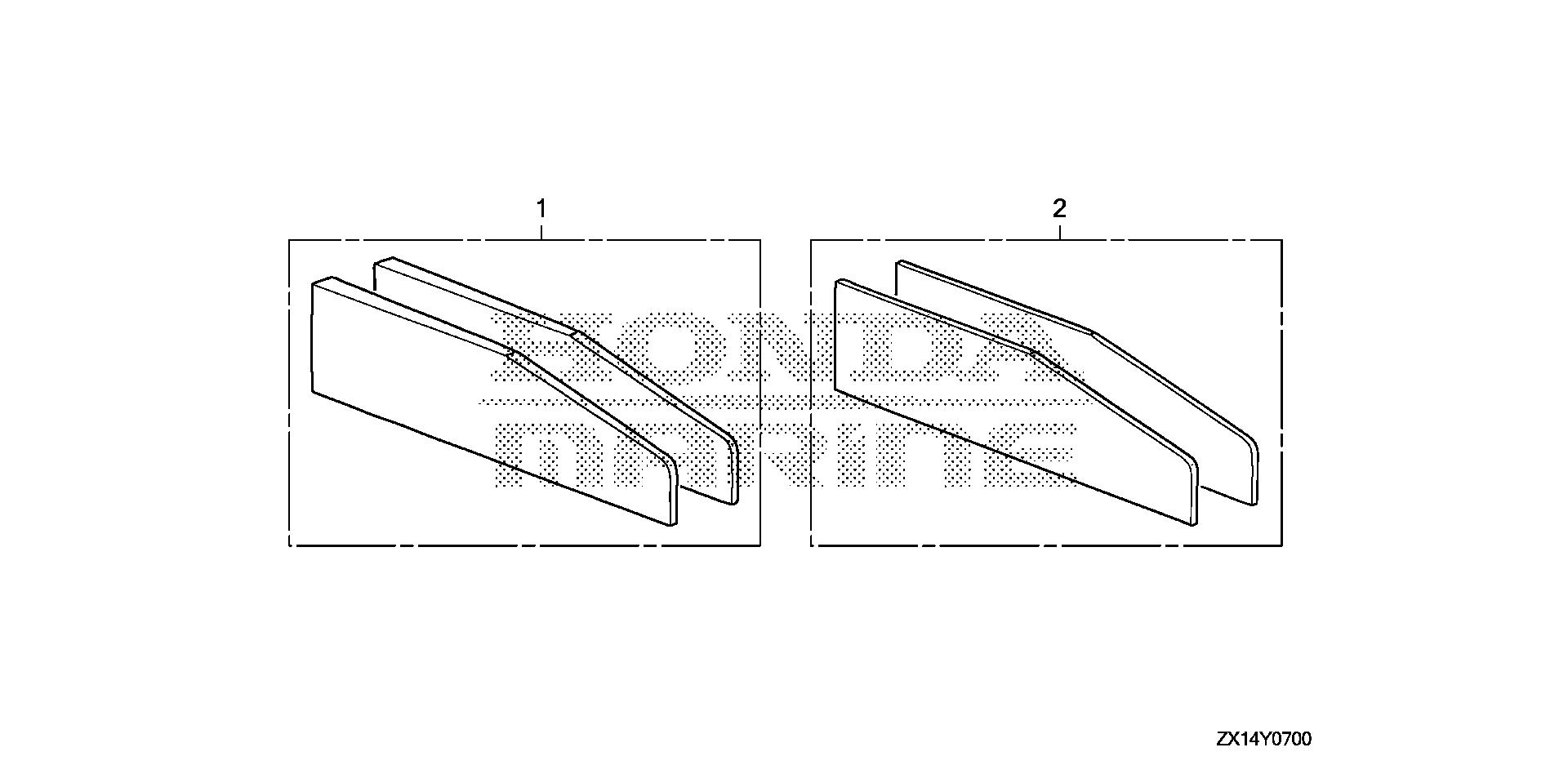 BF115 BF115D trim adjust plate set exploded parts diagram with numbered part references