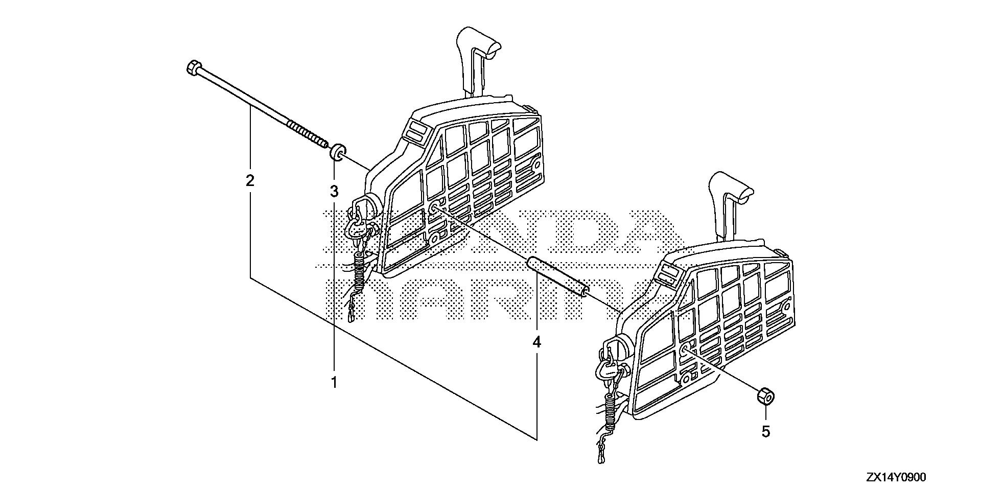 BF115 BF115D bolt kit (hi-lex) exploded parts diagram with numbered part references