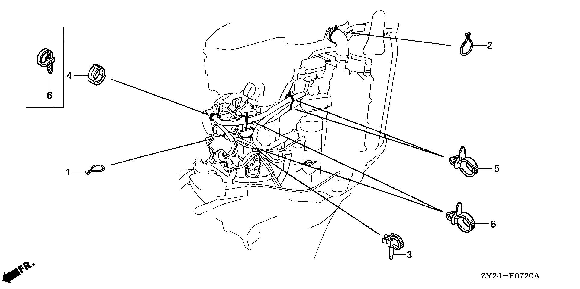 BF225 BF225A2 clamp exploded parts diagram with numbered part references