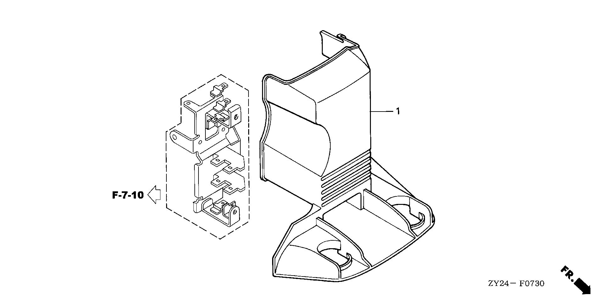 BF225 BF225A2 electric parts cover exploded parts diagram with numbered part references