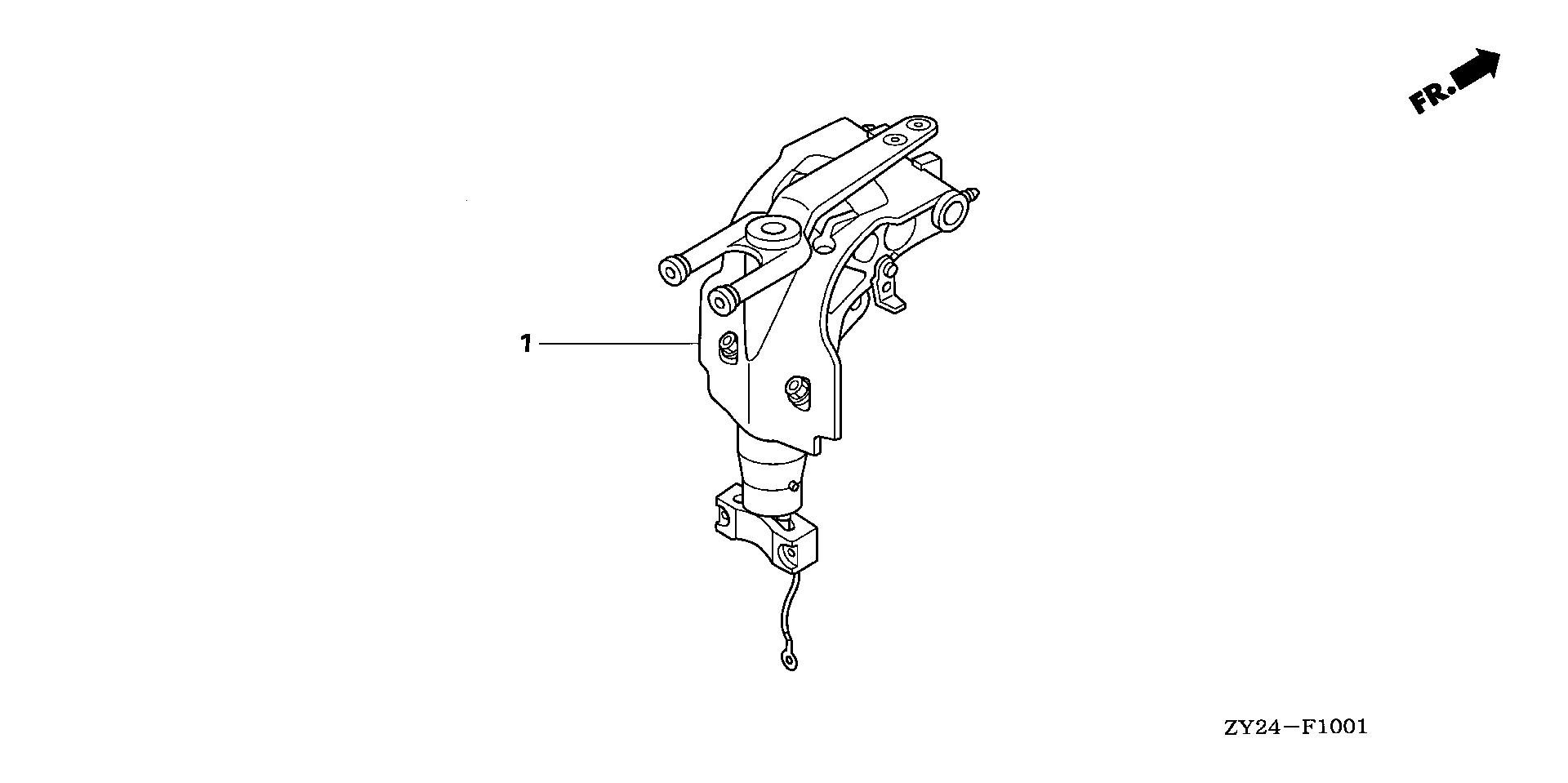 BF225 BF225A2 swivel case assy. exploded parts diagram with numbered part references