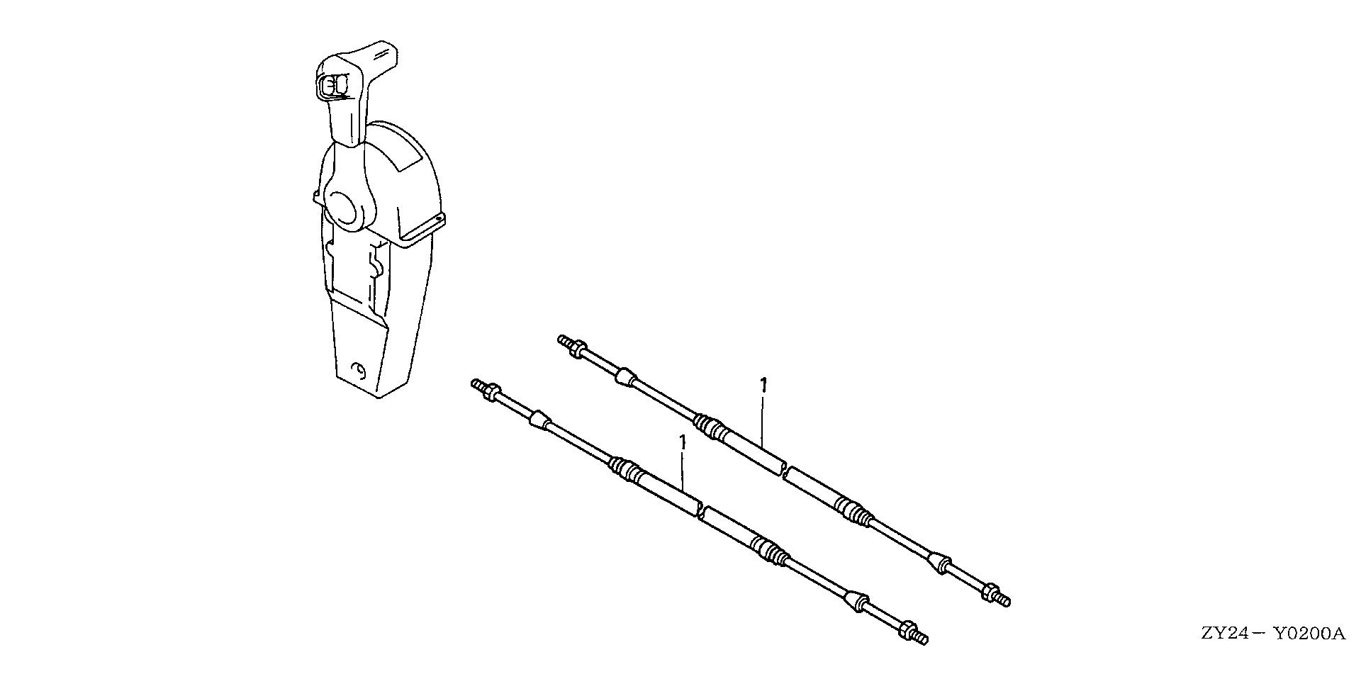 BF225 BF225A2 cable (single) exploded parts diagram with numbered part references