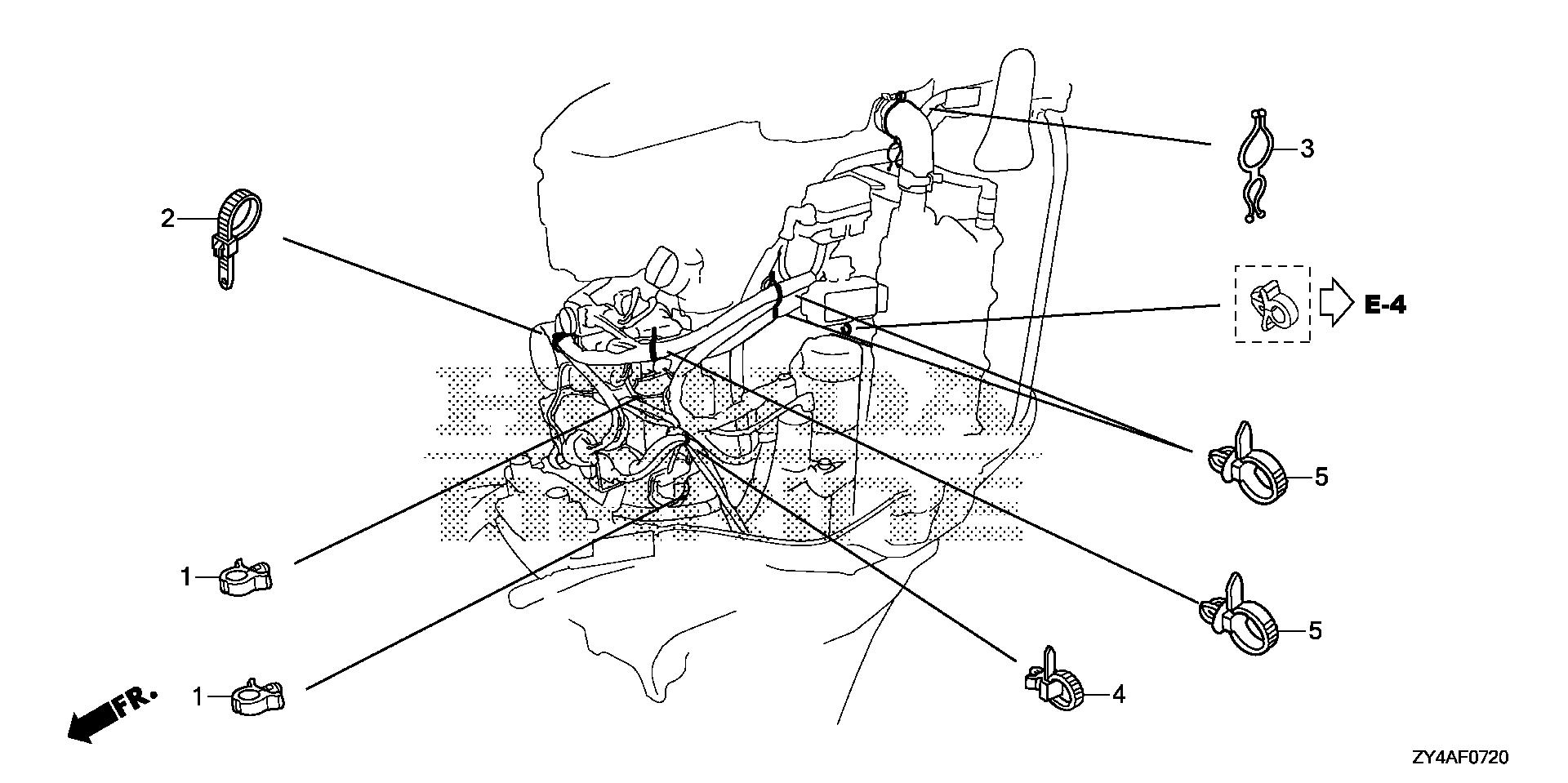 BF200 BF200AK2 clamp exploded parts diagram with numbered part references