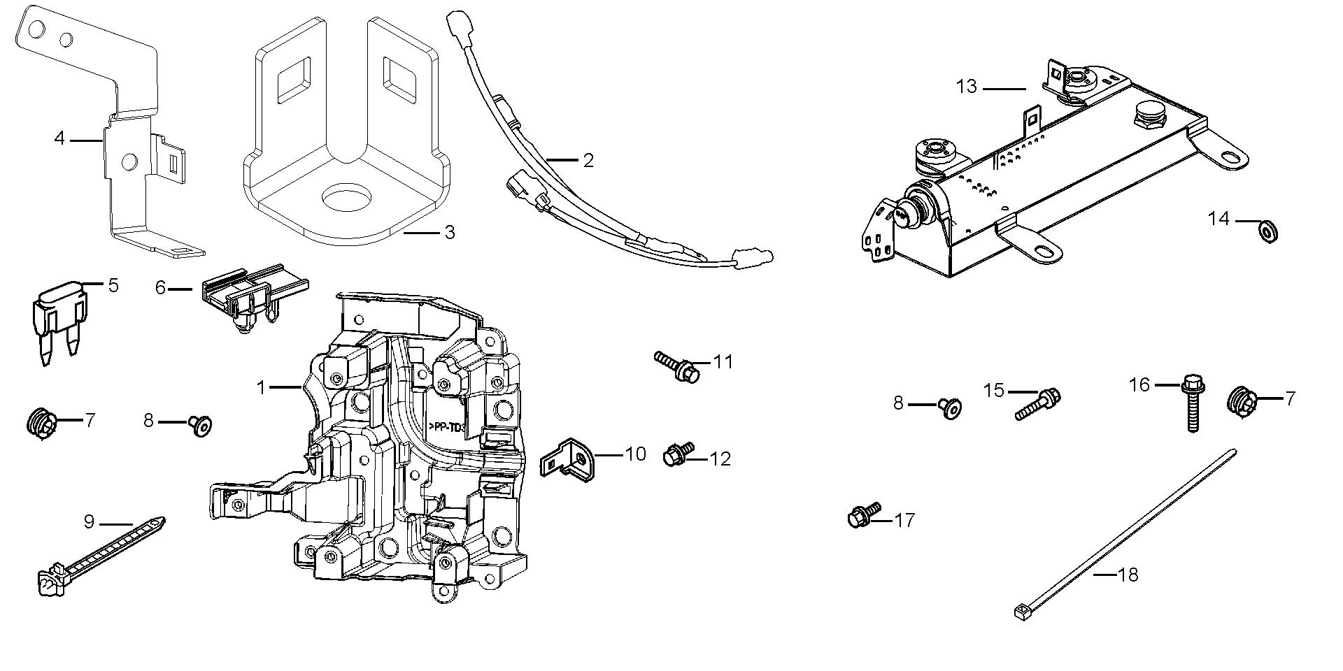BF225 BF225AK3 electrical parts box      - motor control exploded parts diagram with numbered part references