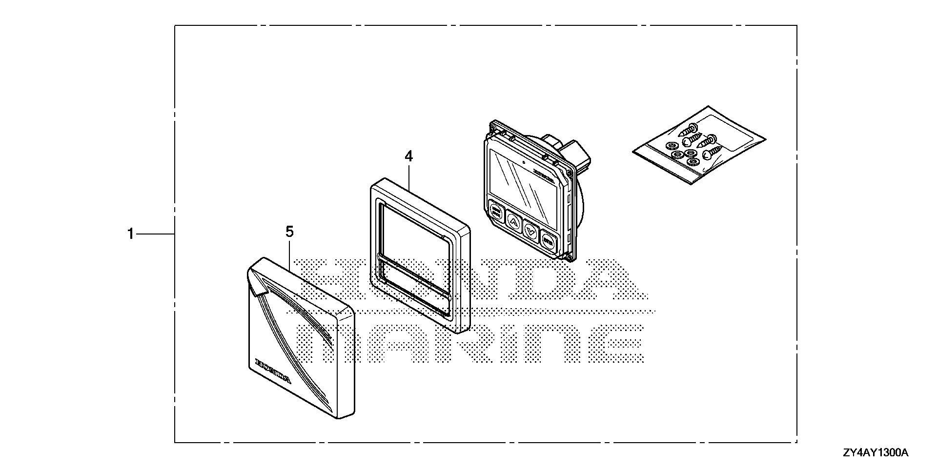 BF225 BF225AK3 display kit exploded parts diagram with numbered part references