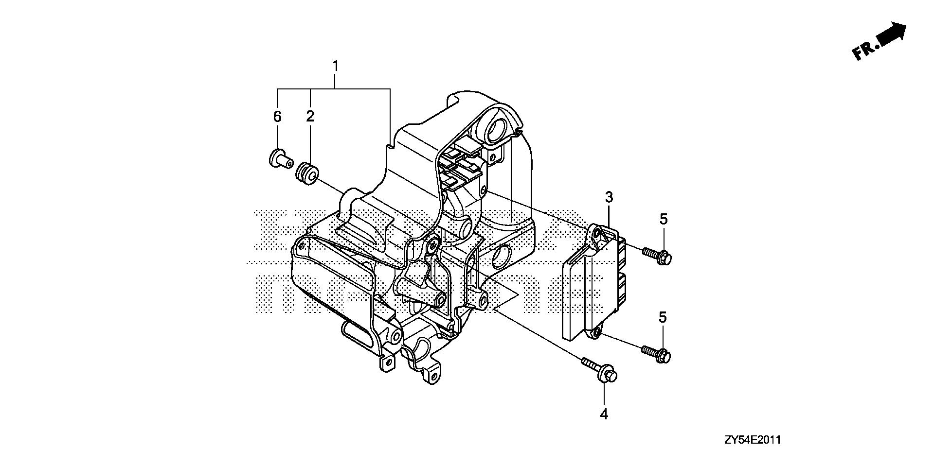 BF150 BF150AK0 electronic control unit  (2) exploded parts diagram with numbered part references