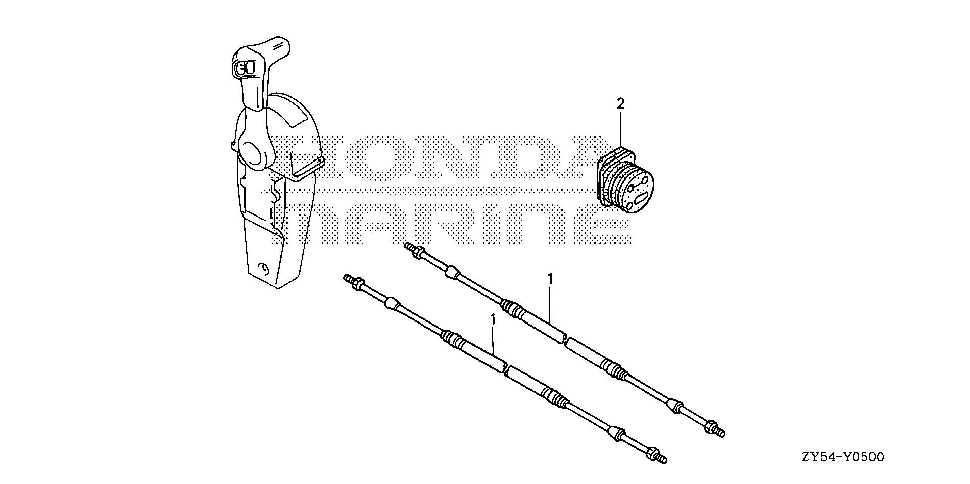 BF150 BF150A4 cable (single) exploded parts diagram with numbered part references