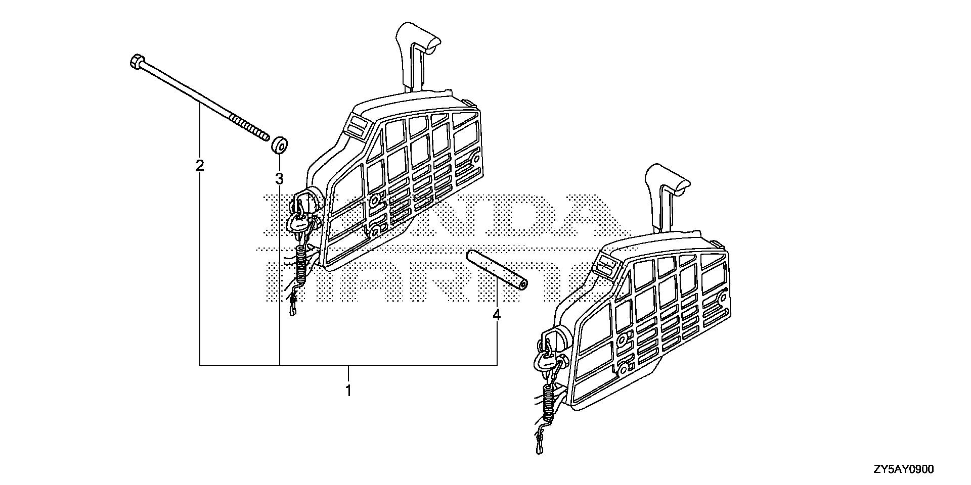 BF135 BF135AK2 bolt kit (hi-lex) exploded parts diagram with numbered part references