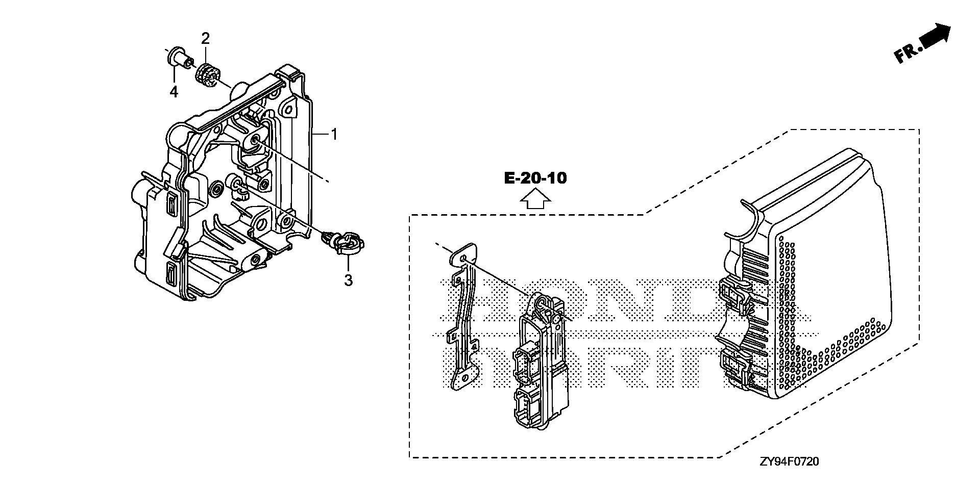 BF75 BF75DK0 electronic parts case exploded parts diagram with numbered part references