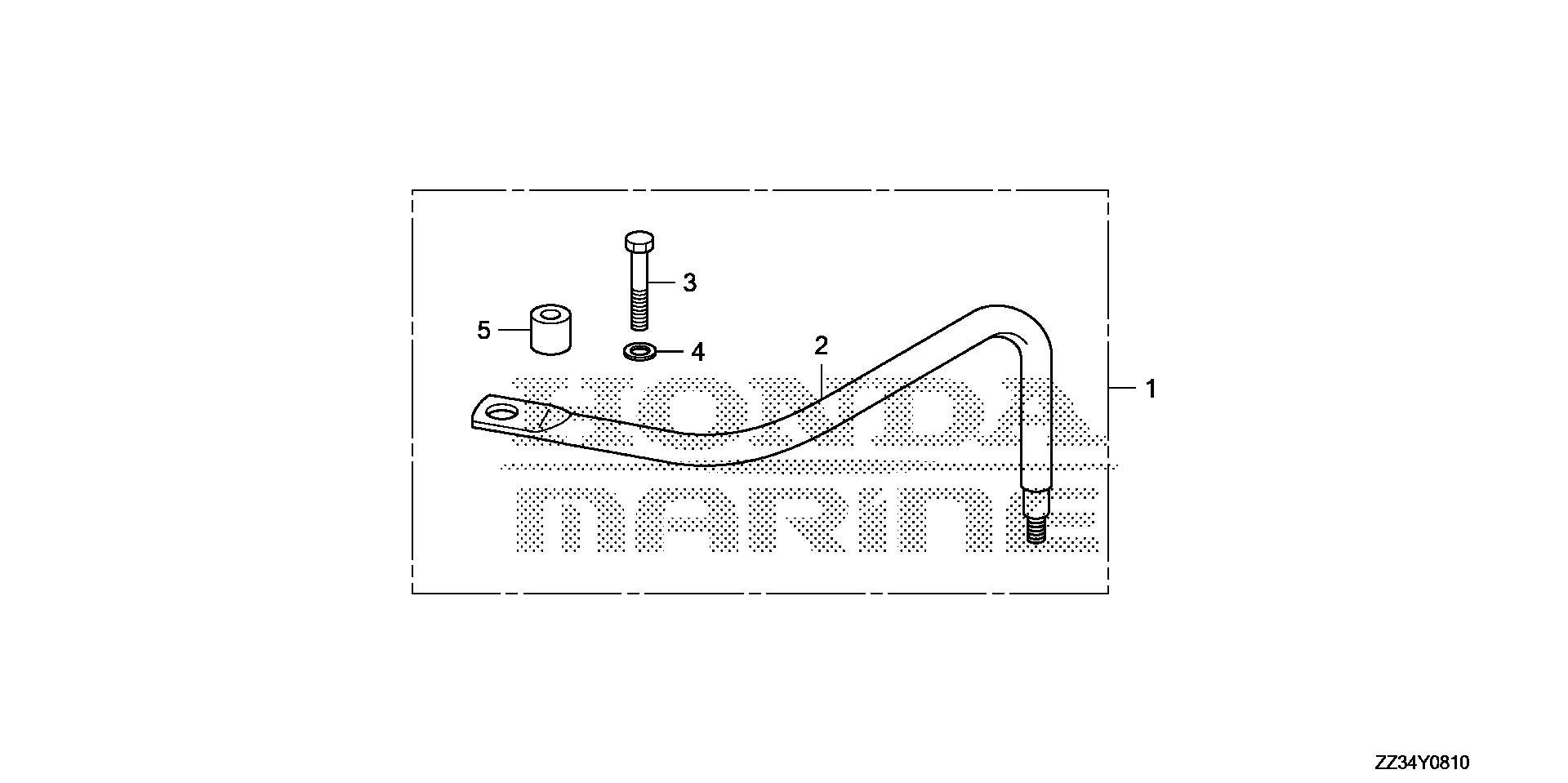 BF60 BF60A steering rod kit exploded parts diagram with numbered part references