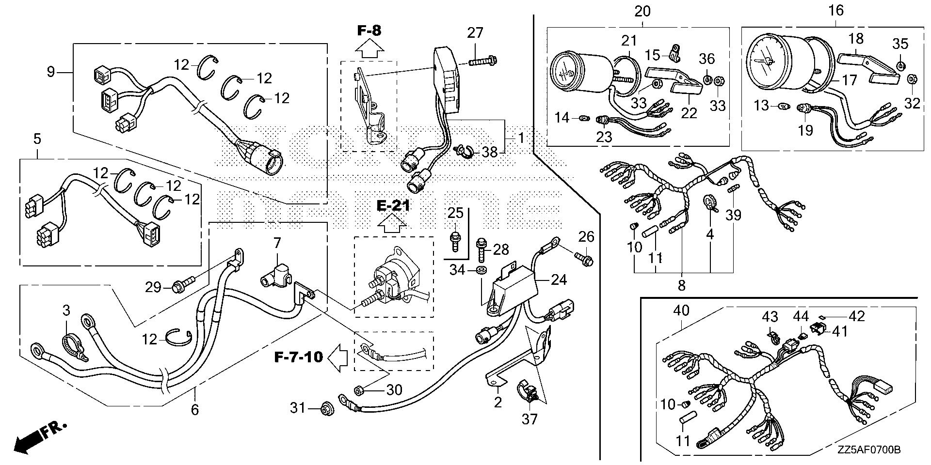 BF50 BF50DK2 regulator exploded parts diagram with numbered part references