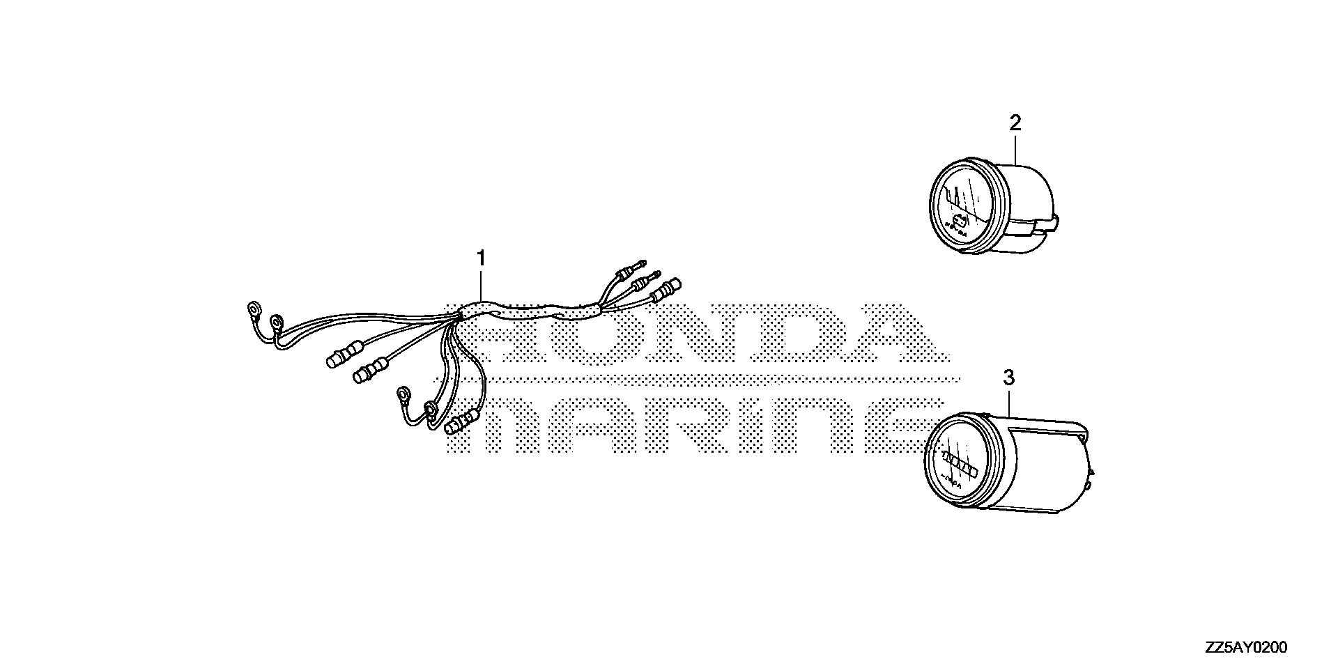 BF50 BF50DK2 meter exploded parts diagram with numbered part references