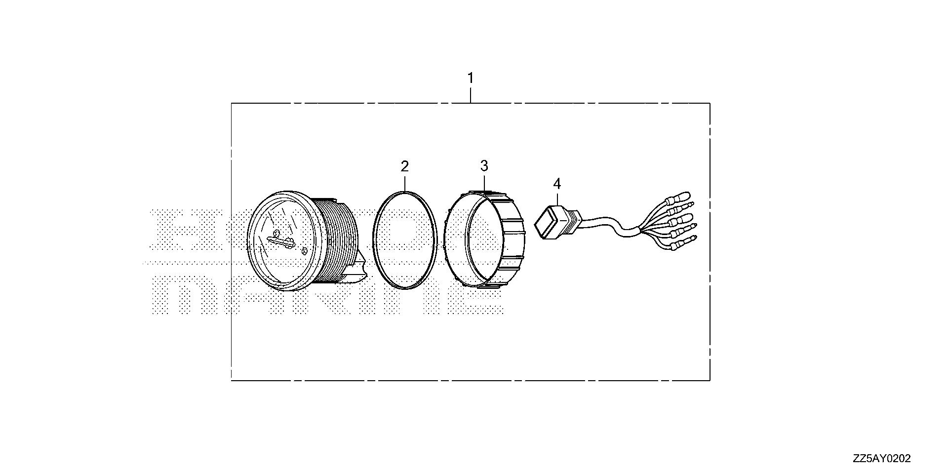 BF50 BF50DK4 meter kit (analog) (2) exploded parts diagram with numbered part references