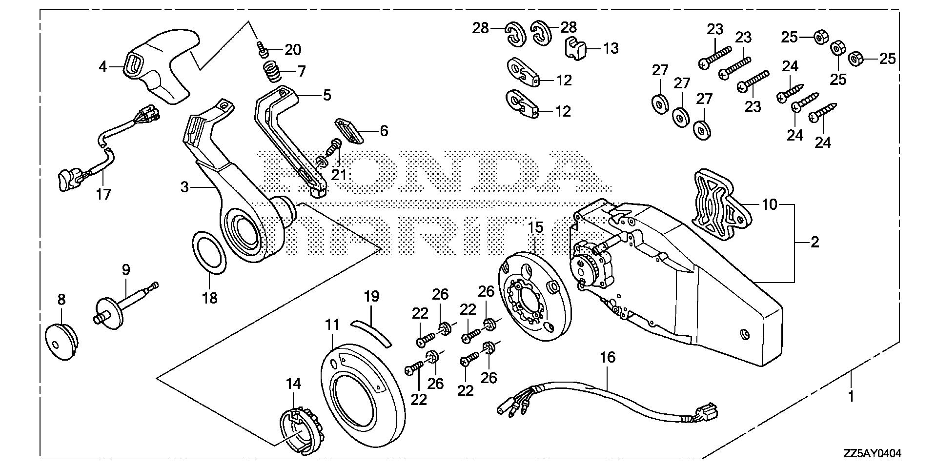 BF50 BF50DK2 remote control (flush    mount type) (r.) exploded parts diagram with numbered part references