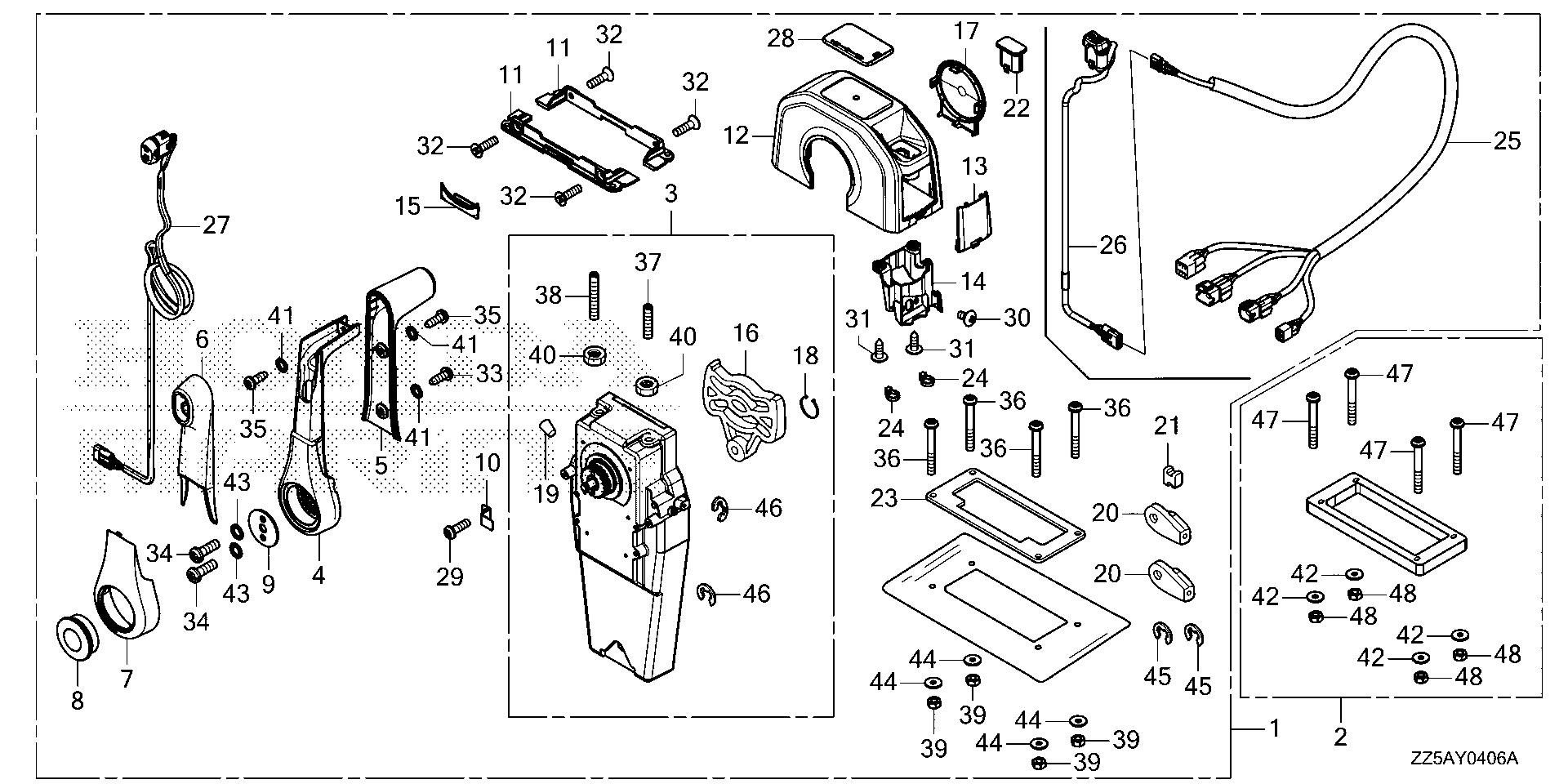 BF50 BF50DK4 remote control (top mount single type) (nhk mec) exploded parts diagram with numbered part references