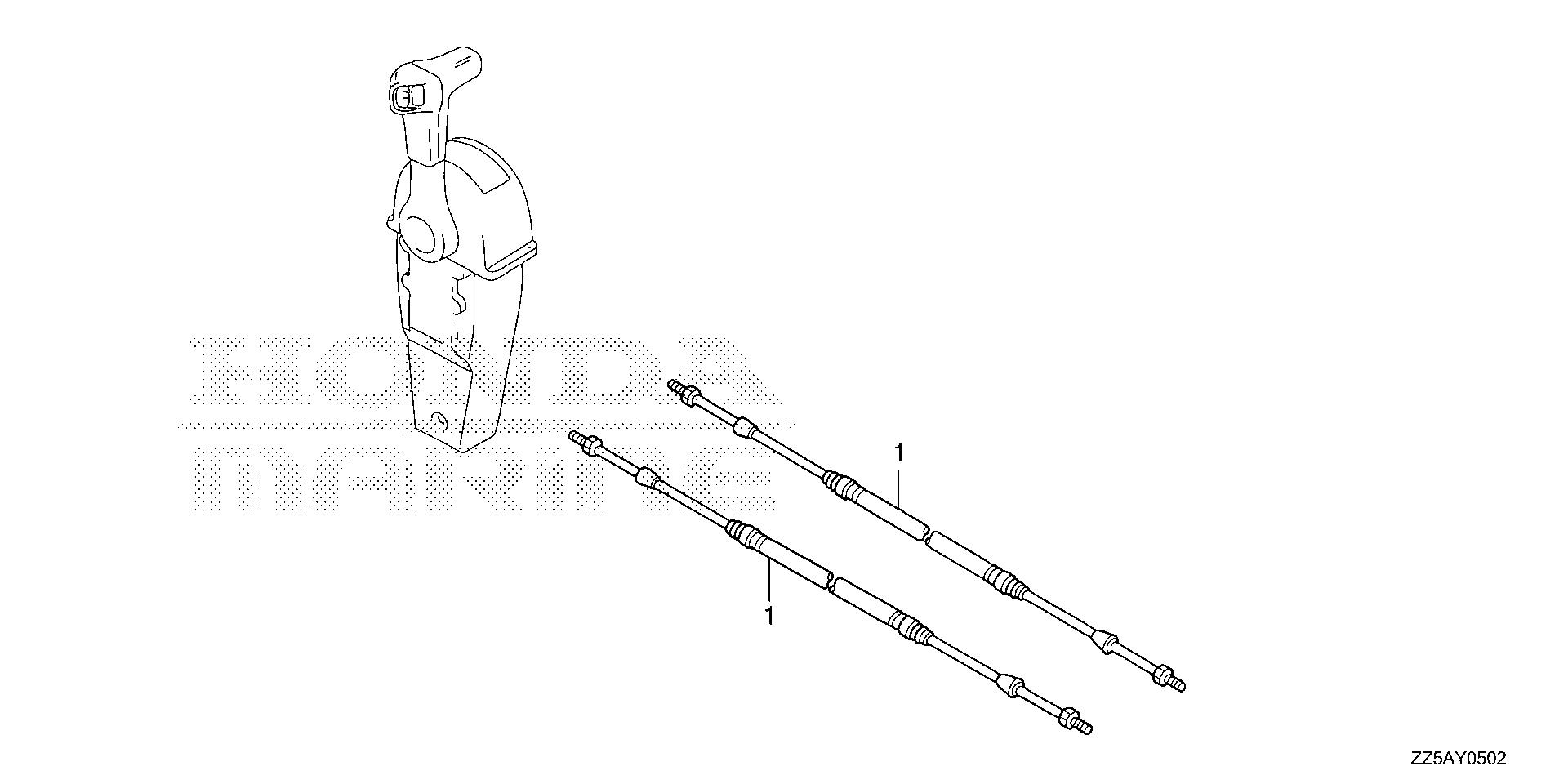 BF50 BF50DK2 cable (single) (nhk mec) exploded parts diagram with numbered part references