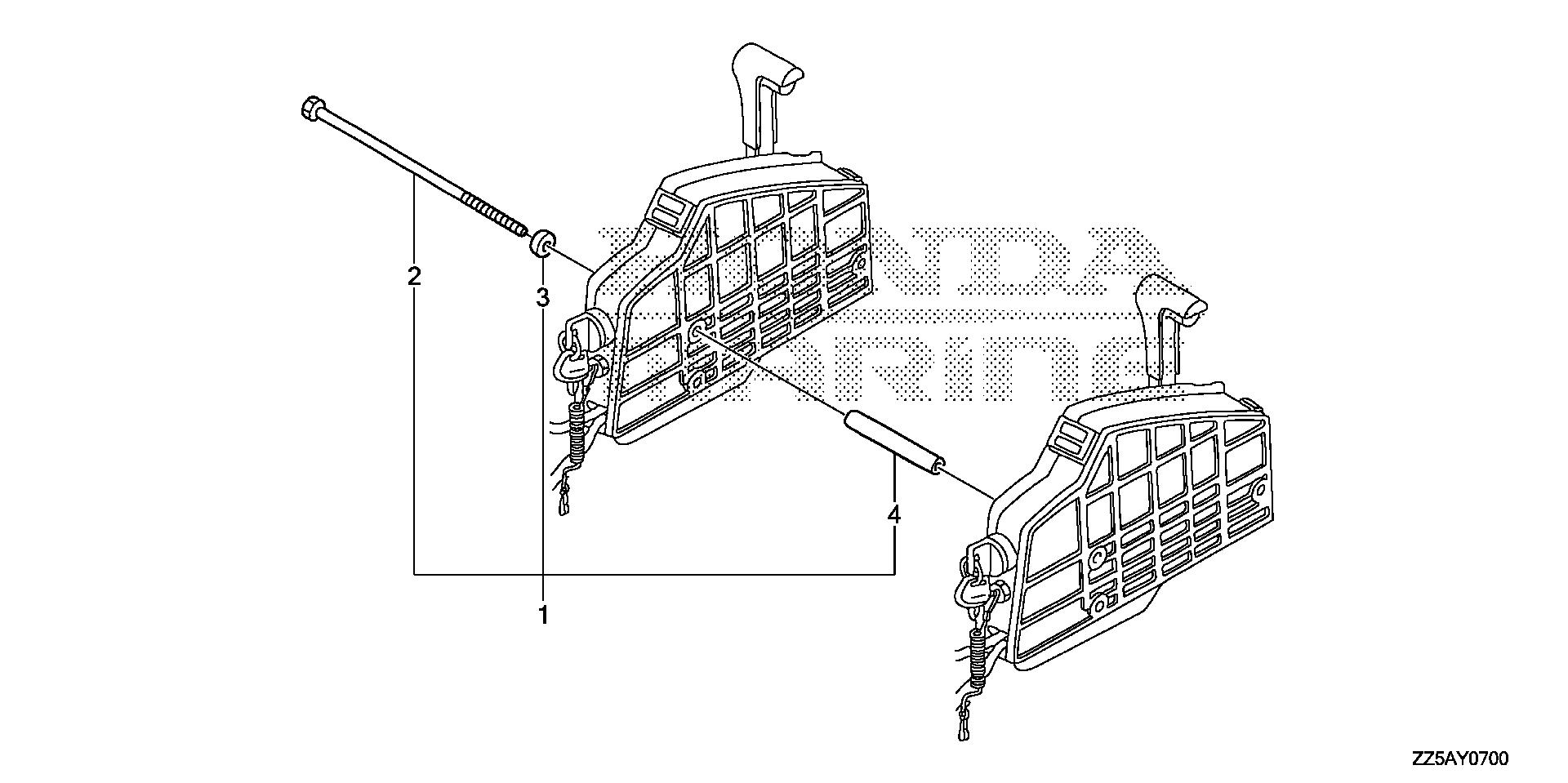 BF50 BF50DK2 bolt kit (hi-lex) exploded parts diagram with numbered part references