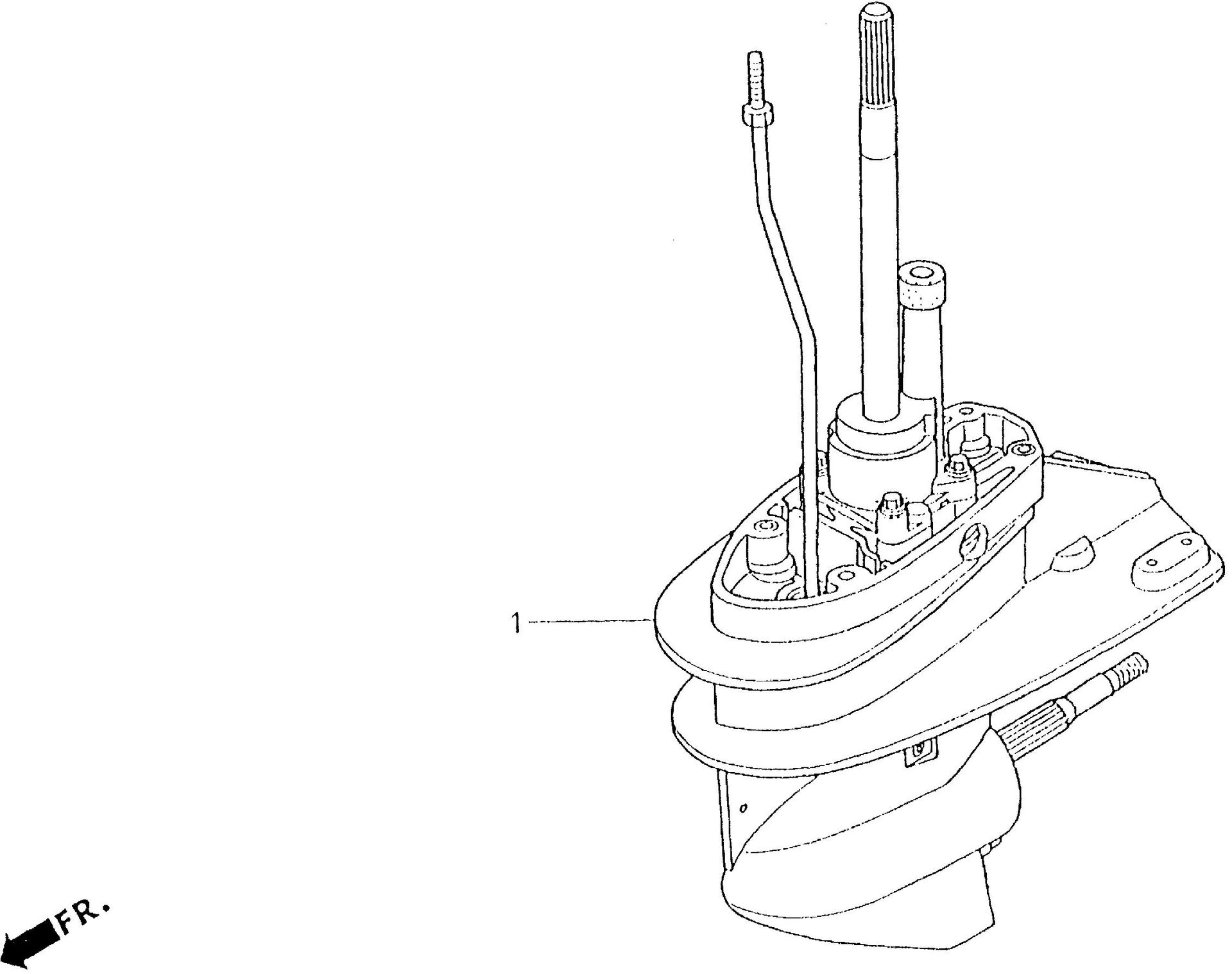 BF8 BF8AM gear case assy. exploded parts diagram with numbered part references