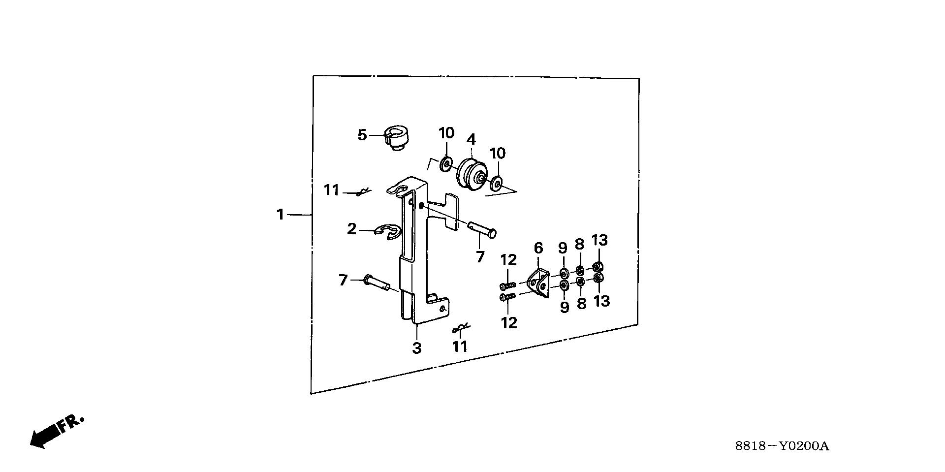 BF8 BF8A4 vertical starter kit exploded parts diagram with numbered part references