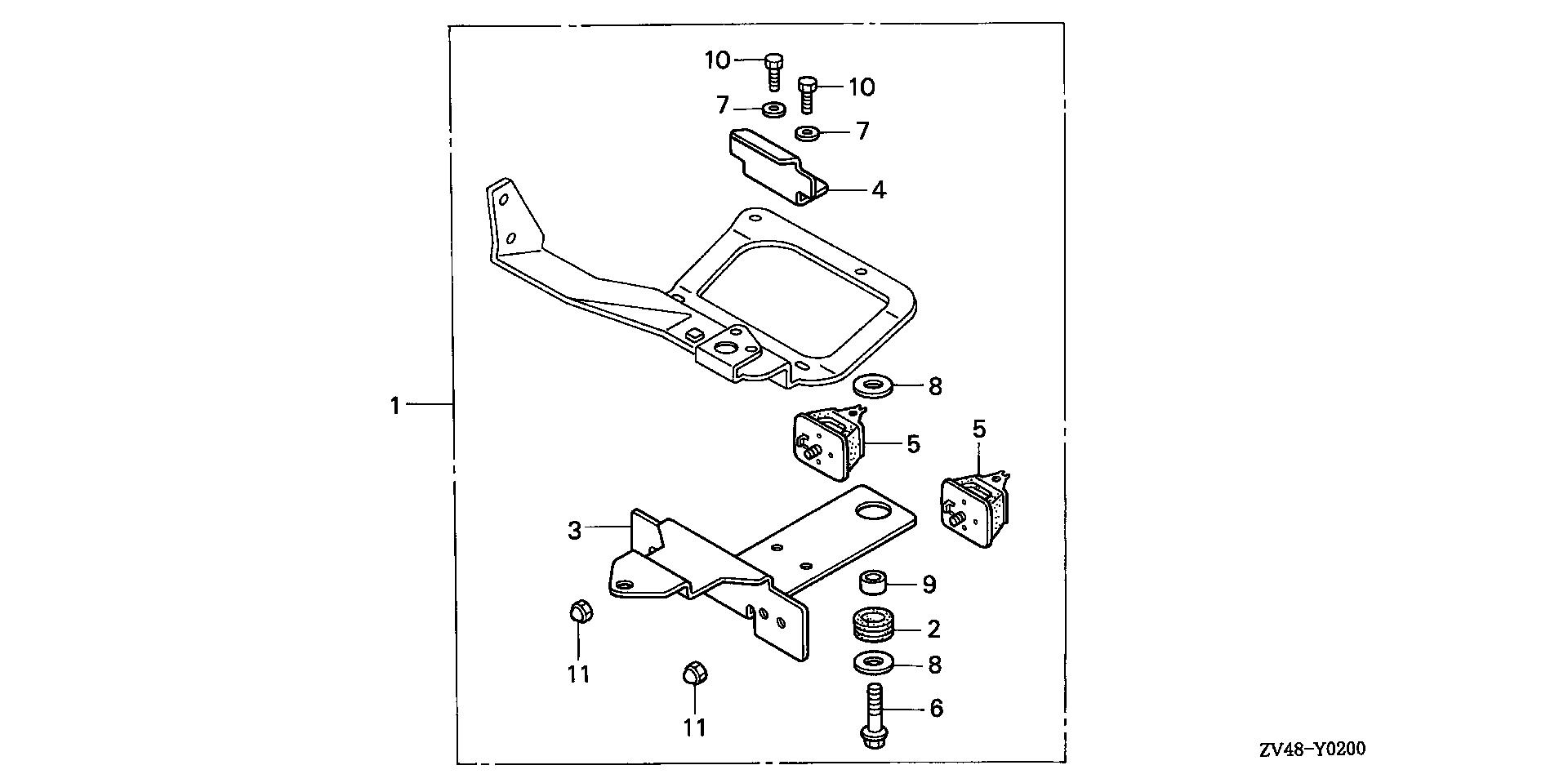 BF9 BF9.9AX bracket kit exploded parts diagram with numbered part references