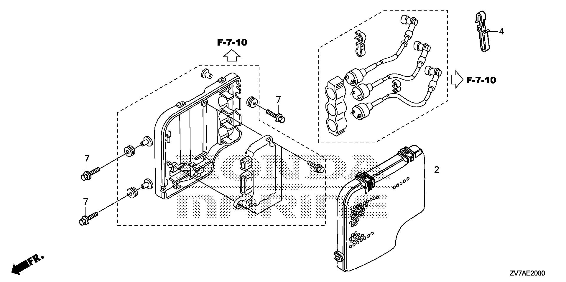 BF30 BF30DK2 c.d.i. unit cover exploded parts diagram with numbered part references