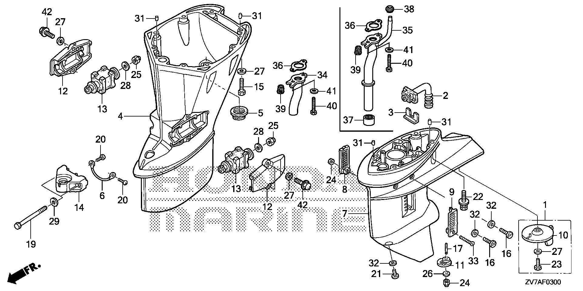 BF30 BF30DK2 extension case exploded parts diagram with numbered part references