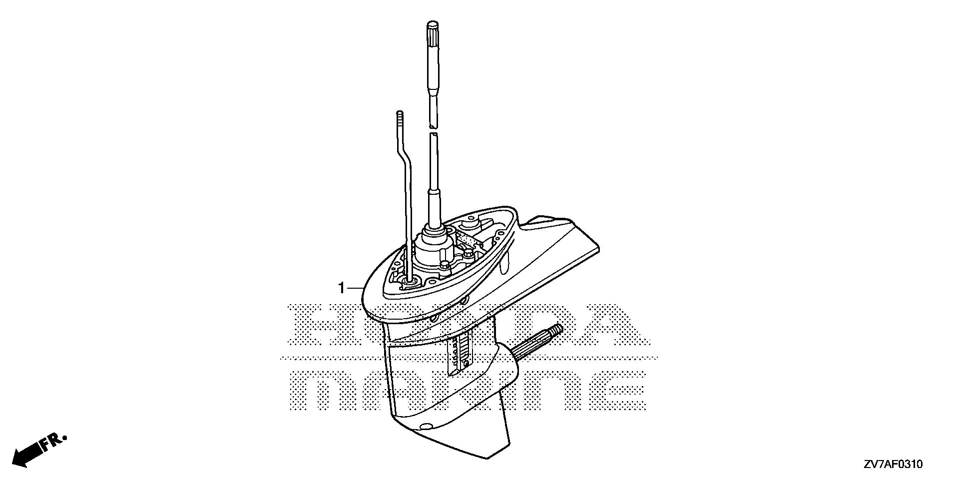 BF30 BF30DK2 gear case assy. exploded parts diagram with numbered part references