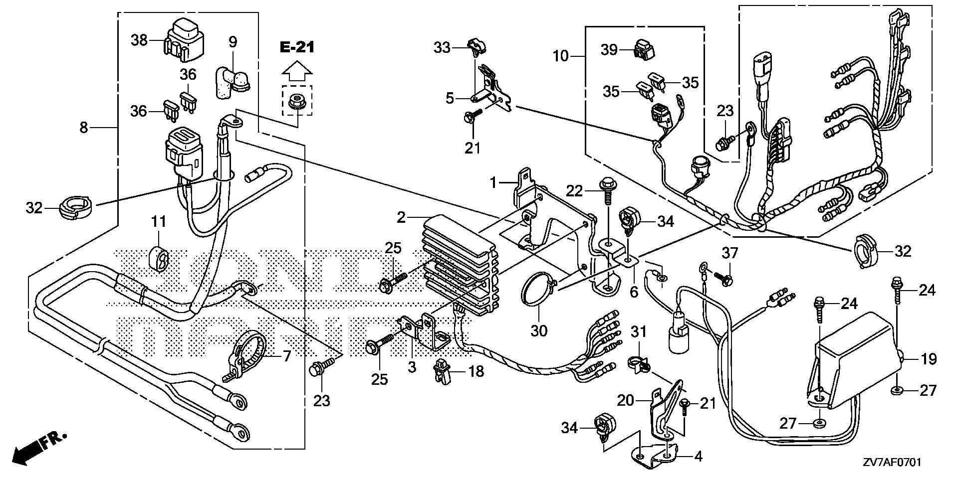 BF30 BF30DK2 regulator exploded parts diagram with numbered part references
