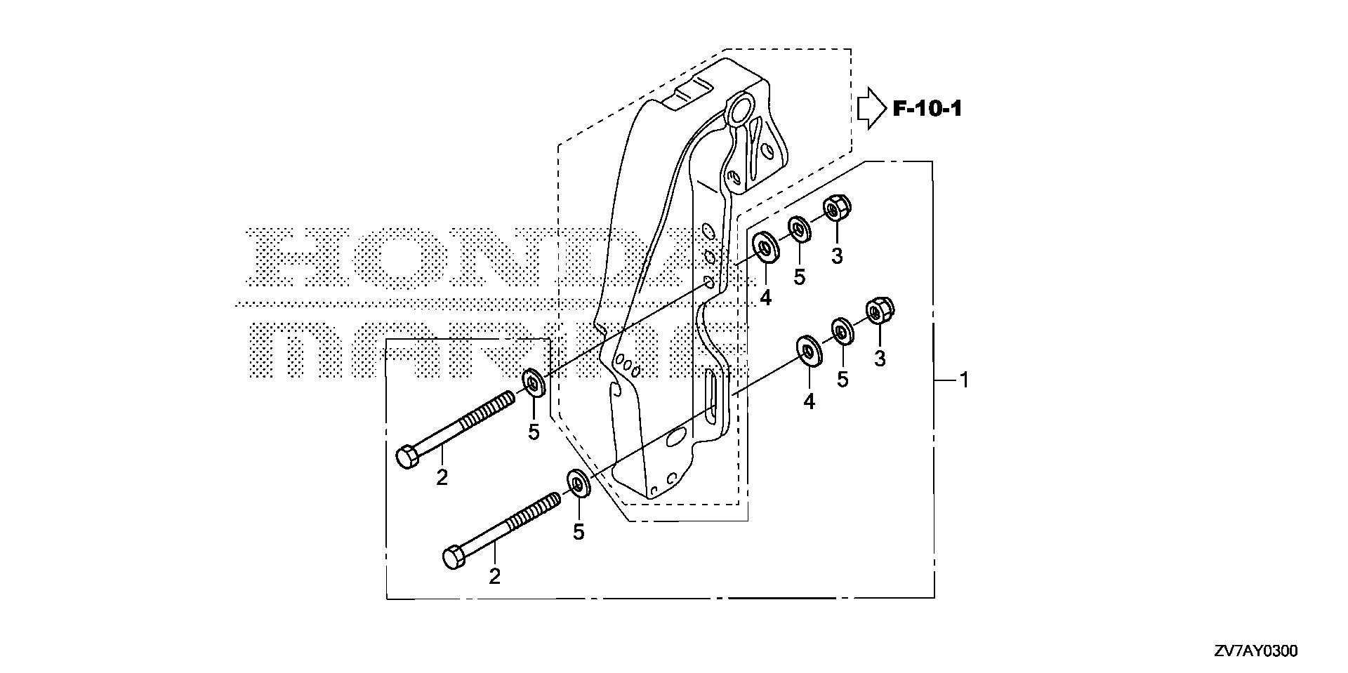 BF30 BF30DK2 outboard installation kit exploded parts diagram with numbered part references